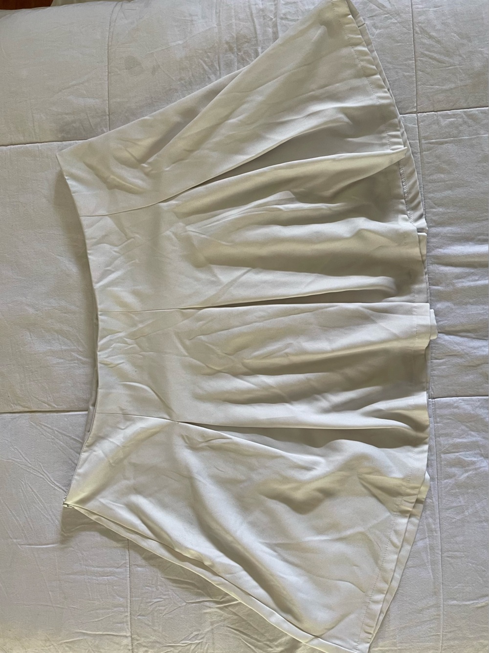 SHEIN Curve White Pleated Tennis Mini Skirt 4XL 4X Plus Size Side Zipper